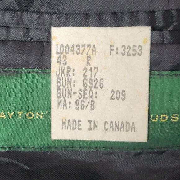 Vtg FIORI 46R Sport Coat Silk Wool Houndstooth Tan Black Canada 90s Flaw - Picture 4 of 14